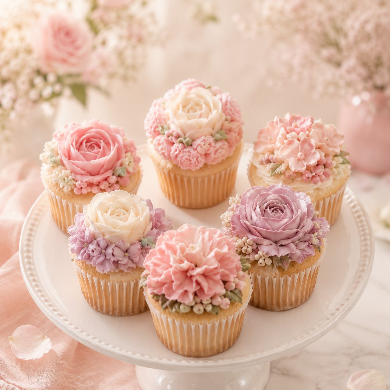 Floral cupcakes