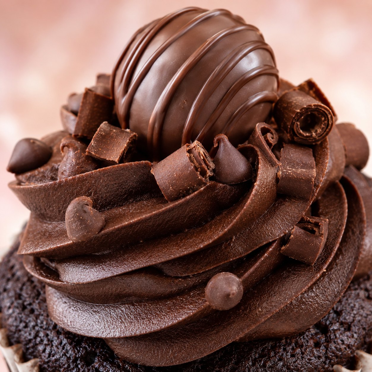 Chocolate frosting detail