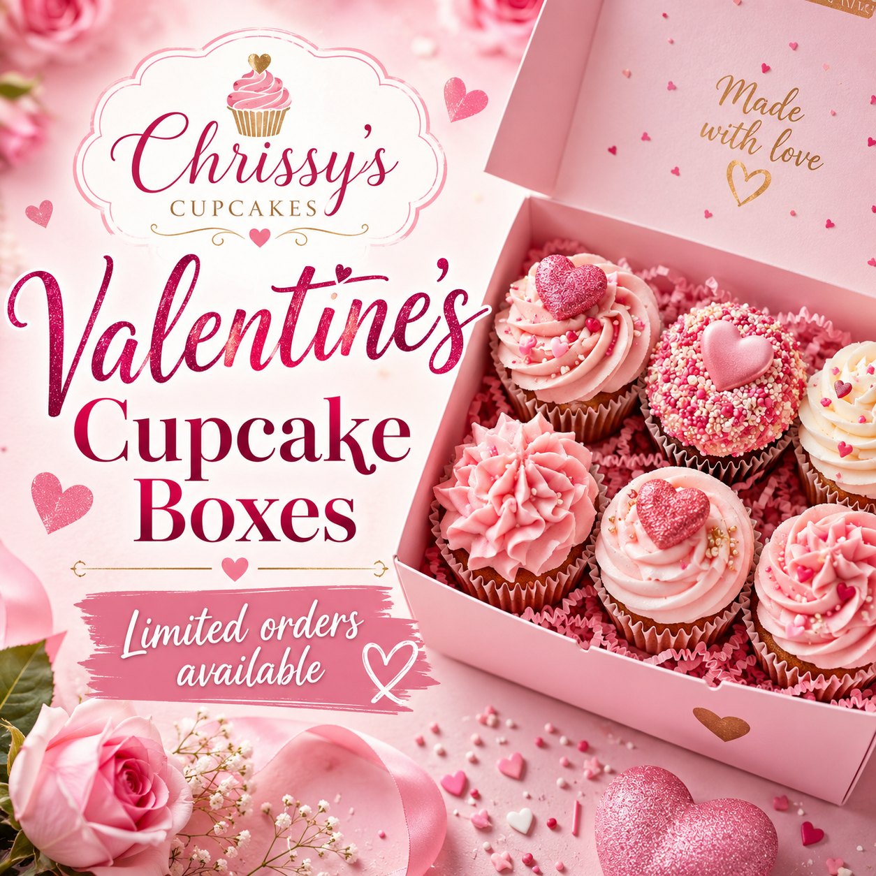 Valentine cupcake boxes